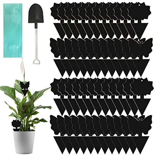 WD&CD 48 Stück Fliegenfalle Mit Aufhängedraht und Kleiner Schaufel, Zur Bekämpfung der Weißen Fliege und Anderer Schädlinge