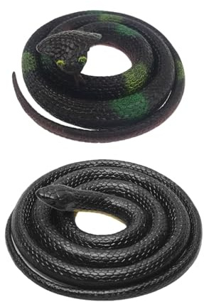 HDGSAFD Modèles de serpents réalistes, serpents en caoutchouc réalistes, jouets à farce, accessoires de jardin, faux serpents, serpents en caoutchouc souple effrayants, kit de farces pour enfants