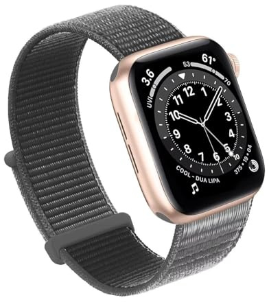 EKSIL För Apple Watch Band 49MM 45MM 44MM 42MM 41MM 40MM 38MM, Dam Herr Sport Nylon Loop Band För IWatch Series Ultra 8 7 6 5 4 3 2 1 SE(Dark Gray,38/40/41mm)