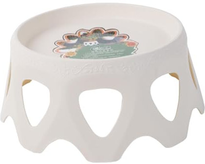 Gralara Porta del vaso di fiori Minimalista Design rotondo sgabello pianta rotondo pavimento in piedi forte supporto 21 cm di diametro per sala da pranzo , Beige