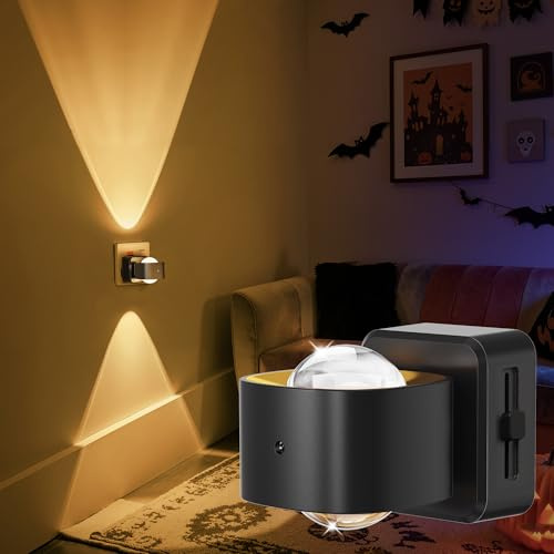 LOHAS-LED Night Light Plug in Wall with Rotatable Plug, Dusk to Dawn Sensor, Adjustable Brightness 0-150LM, 3000K Warm White, Plug in Night Light for Hallway, Bathroom, Stair, Bedroom, 1 Pack