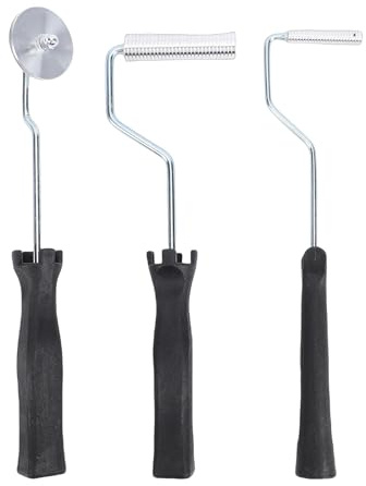 Elprico Kit de Herramientas de Rodillo de Fibra de Vidrio, Juego de Rodillos de Burbujas Laminados de Resina de Fibra de Vidrio de 3 Piezas para Reparación de Barcos de Bañera y Ducha