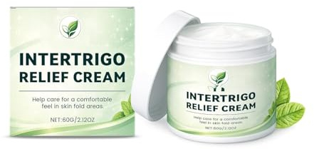 QYGCHUSIN Intertrigo Relief Cream - Skin Fold Barrier Cream with Zinc Oxide & Undecylenic Acid, Fast Drying Non Greasy Formula, Soothes Discomfort, Reduces Skin Moisture & Friction, 2OZ