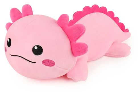 Microwave Heating Pad for Pain Relief, Weighted Axolotl Plush Heated Pad Stuffed Animal for Her Weighted Animal 0.9lb Hugging Pillow Heat Pad Plush Microwavable for Back Shoulder Stress Relief
