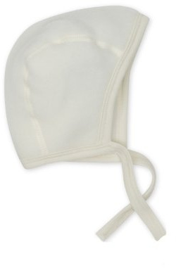 Engel - Berretto da Bambino in Pile, con Cappuccio, 100% Lana Merino Biologica Naturale 3-6 Mesi