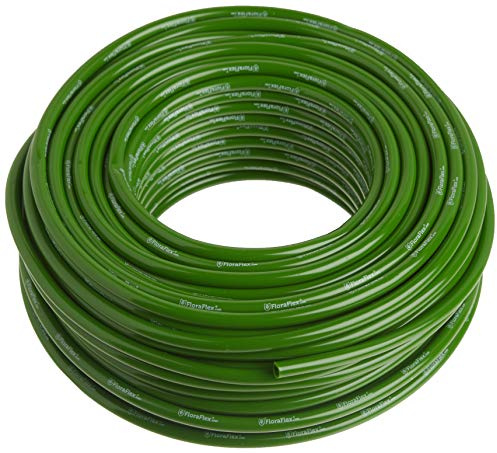 100' Flora Tube | 1/4 OD By 3/16 ID Vinyl Drip Irrigation Tubing | Green