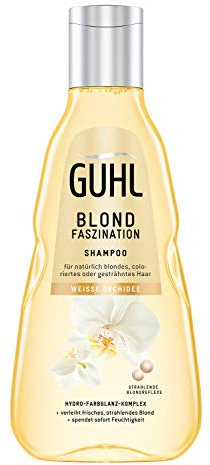 Guhl Blond Faszination Shampoo - mit weißer Orchidee - Glanz für ein natürliches oder coloriertes Blond, 250 ml