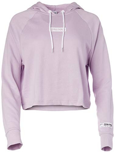 Spalding Damen Activewear Heritage Crop Hoodie Sweatshirt Kapuzenpullover, Blau Flieder, Medium