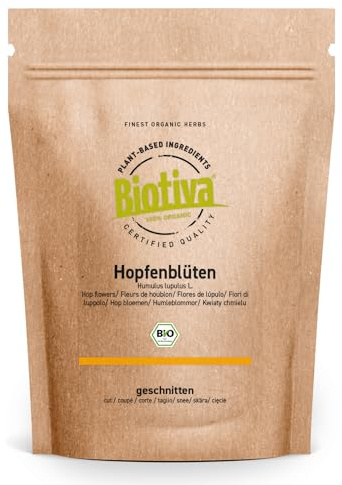 Biotiva Humle Tea Organic 100g - Humulus Lupulus L. - hop te - flaska och kontrolleras i Tyskland (DE-ECO-005)