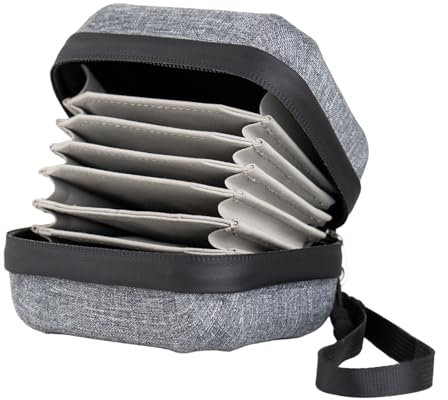 JJC Estuche de Filtro de Cámara, Estuche de Transporte para 10 Filtros de hasta 95 mm, Bolsa de Cinturón de Soporte