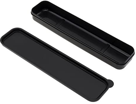 OriGlam Tragbare Besteckbox, Reisegeschirr, Aufbewahrungskoffer, einfache Geschirr-Aufbewahrungsbox für Besteckset, 24,5 x 5,9 cm (schwarz)