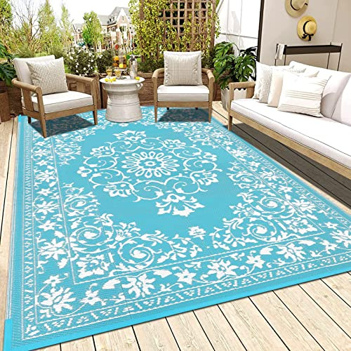 Enyhom Alfombra Exteriores Extra Grande 180 x 270 cm, Alfombras de Exterior Impermeable Duradera Outdoor Rug Reversible para Camping, Terraza, Playa, Balcón, Porche, Patio Trasero