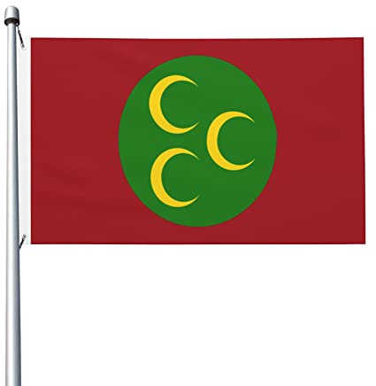 Flagge des Osmanischen Reiches (1517–1793), 90 x 150 cm, für den Außenbereich, doppelseitige Flagge, Polyester, leichte Flaggen, lustige Heimdekoration, 3 x 5 Flaggen