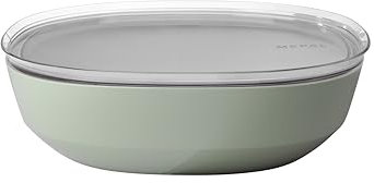 Mepal – Servierschale mit Deckel Silueta – Spülmaschinen- und mikrowellenfest – Salatschüssel – Tapas Teller – Geschirr – 4000 ml – Nordic sage