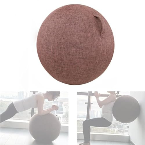 ZMIN Chaise De Ballon d'exercice pour Bureau Et Bureau, Chaise De Yoga avec Housse De Balle De Stabilité, Chaise De Bureau De Balle De Yoga 55/65/75 Cm, Housse De Chaise De Balle De Yoga,D,55cm