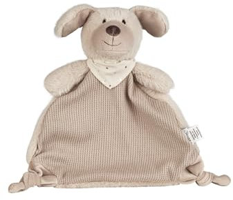 Sterntaler Schmusetuch für baby Hund Lucky - Kuscheltuch aus weichem Flauschstoff und Waffelstrick - Schnuffeltuch zum Greifen und Entdecken - Kuscheltier, sandfarben