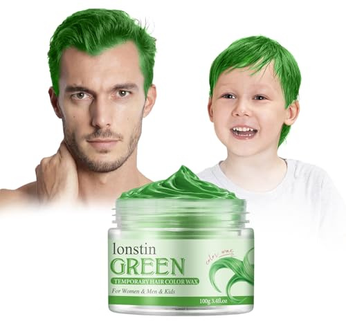 Temporäre Haarfarbe Auswaschbar, Temporäre Haarwachs Farbe Haarfarbe Wachs Natürliche Frisur Pomade Für Männer Frauen Party Cosplay Halloween Christmas (deep green, deep green)