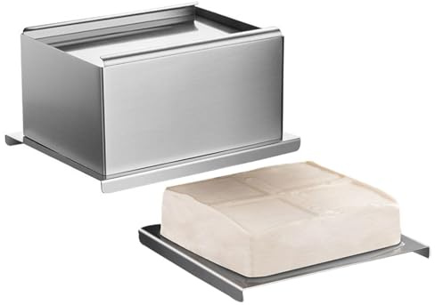 Set di 2 in acciaio per alimenti per formaggio e cibo da cucina