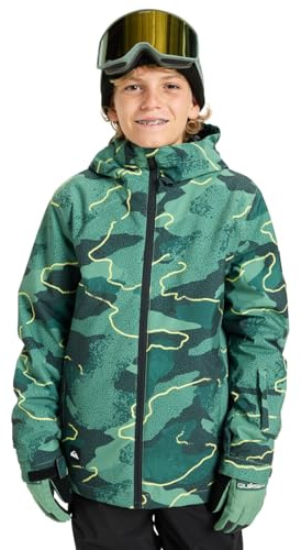 Quiksilver - Chaqueta de Nieve Mission Printed Jacket Verde 16