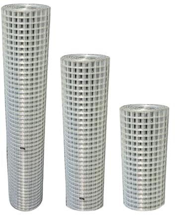 Galvanised Welded Wire Mesh Garden Pet Dog Cat Bird Aviary Rabbit Hutch Fencing Available 2FT, 3FT, 4FT Widths/Heights. 5m or 25m Rolls (3FT 1/2 x 1 1.0mm 25m)