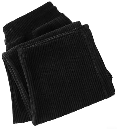 DystopiaWorld Pantalones de pana cómodos para hombre con forro polar grueso, corte recto y cintura elástica para uso casual