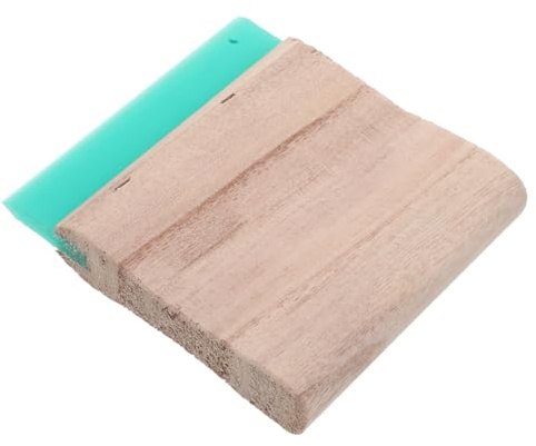 Homoyoyo Raspador para Serigrafía con Mango de Madera Goma Durómetro 75 Tamaño 35X7 CM Herramienta Manual para Impresión Textil y Tinta de Serigrafía Uso Profesional y Doméstico
