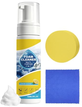 Detergente per tappezzeria in schiuma da 150 ml, formula enzimatica per tappezzeria e moquette, smacchiatore per interni auto, pulizia profonda per pelle, per auto, camion, suv, camper, cruscotto