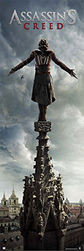 Empire Merchandising GmbH - Poster da porta Assassins Creed - Spire - Poster XXL - dimensioni 53 x 158 cm + 1 confezione tesa Powerstrips® - contenuto 20 pezzi