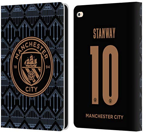 Head Case Designs Offiziell Zugelassen Manchester City Man City FC Georgia Stanway 2020/21 Frauen Away Kit Gruppe 1 Leder Brieftaschen Handyhülle Hülle Huelle kompatibel mit Apple iPad Air 2 (2014)