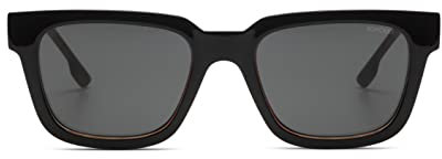 KOMONO Bobby Black Tortoise Unisex Quadratische Bio-Nylon-Sonnenbrille für Damen und Herren mit UV-Schutz und kratzfesten Gläsern