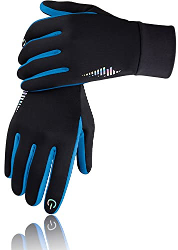 SIMARI Kinder Handschuhe Thermo Winterhandschuhe Fahrradhandschuhe Laufhandschuhe Anti-Rutsch Touch Screen Skifahren Outdoor Sport für mädchen Jungen 2-11 Jahre SMRG106 (Blau M)