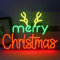 Wanxing Merry Christmas Neon Sign, Marry Xmas Led Sign with Elk Horn Neon Signs for Wall Decor, Neon Lights Signs for Christmas Party Bar Home Christmas Decor Family Kids Gifts