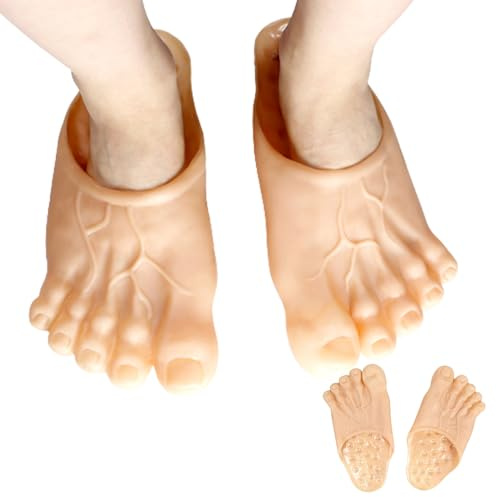 Neroyaner Funny Feet Slippers Funny Costume Cosplay Dress Shoe Jumbo 10.63x5.12 inch Realistic Costume Accessories Shoe Covers Giant Shoes for Giant Shoes