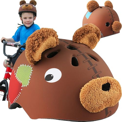 XUBX Skaterhelm Fahrradhelm Kinderhelm Radhelm Sporthelm, Kinderhelm 2 3 4 5 Jahr Jungen Mädchen, Mehrfarbig, Unisex Baby PVC Kinder-Fahrradhelm,50cm-54cm, Verstellbar Kinder Jugend Helm