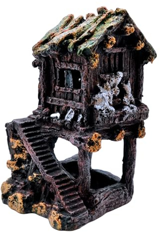 M2cbridge Aquarium Decorations Fish Hideout House Shelter Betta Cave (Style D)
