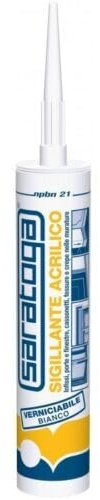 Sigillante in silicone acrilico bianco verniciabile, 280 ml
