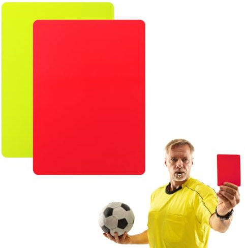 FOMGIIN 2 Stück Fußball-Schiedsrichter-Karte, Rot und Gelb Karte des Fußballs, Gelbe und Rote Fußball Schiedsrichter Karten Disziplinarkarten, Schiedsrichter-Tool für Spiele für den Wettbewerb
