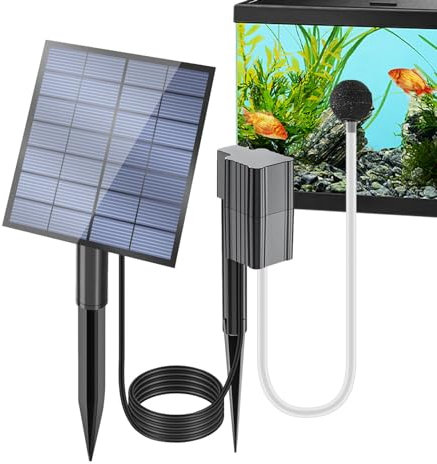 Aireador Solar Para Estanque - Bomba Aireadora Para Aireador De Acuario, Bomba Solar Para Estanque Oxigenador Para Acuario | De Aire Del Aireador Del Estanque Ajustable, Bomba De Aire Solar