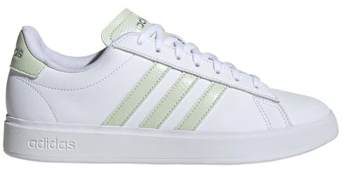 adidas Zapatillas bajas para mujer Grand Court 2.0 (no fútbol), Ftwwht Lingrn Msilve, 38 2/3 EU