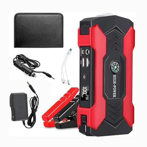 LWKJDHS Arrancador de batería de Coche para Toyota Yaris 2013-2025, 12V 28000mAh Arrancador de Coches Pinzas Bateria Booster Bateria Accesorio