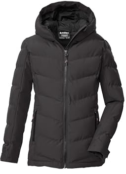 killtec Mädchen Steppjacke/Funktionsjacke in Daunenoptik mit Kapuze KOW 220 GRLS QLTD JCKT, dunkelstein, 152, 43506-000