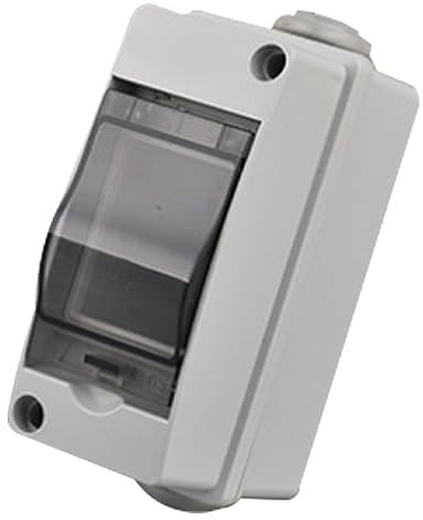 Circuit Breaker Box, Distribution Box,IP65 Power Distribution Protection for Outdoor Applications,with Transparent Cover,for Construction Sites,Agricultural Machinery (HT‑2 Way)