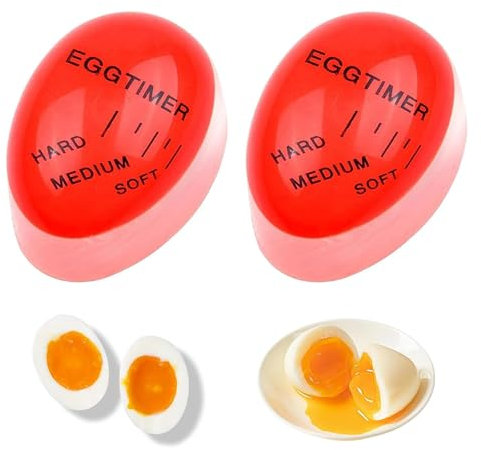 2 Temporizador de Huevo，temporizadores De Huevos De Resina，Elección de la maduración del Huevo según Las variaciones de Color, fácil de Usar: reutilización ilimitada, Adecuada para la Cocina