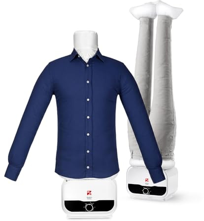 Di4 Maniquí 2 en 1 Vapissimo VestiDry, Planchado y Secado Automáticos, 1400W, Elimina Arrugas, Desodoriza y Neutraliza Olores, Temporizador de 3 horas, Tallas S a XXL, Accesorio Pantalones Incluido