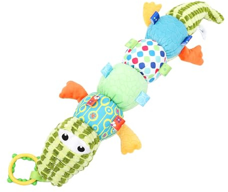 Bewinner Giocattolo Sensoriale Imbottito Musicale per Bambini con Pieghe per il Tempo della Pancia, Giocattolo Animale Musicale Morbido per Neonati da 0 Mesi in su, Regalo di Avventure per