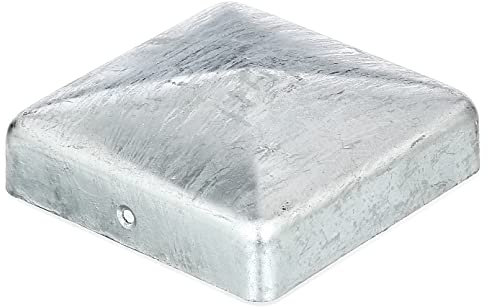 Alberts 205843 - Tappo per pali in legno, forma piatta, zincato a caldo, 90 x 90 mm