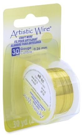 Artistic Wire, 30 Gauge Tarnish Resistant Brass Craft Wire, 30 yd