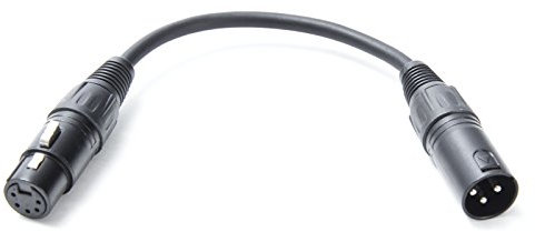 LightmaXX DMX Adapter Kabel, Professionell, XLR 5 Pol Female zu 3 Pol Male, 10cm, Schwarz, Ideal für Veranstaltungstechniker, Datenübertragung ohne Verluste