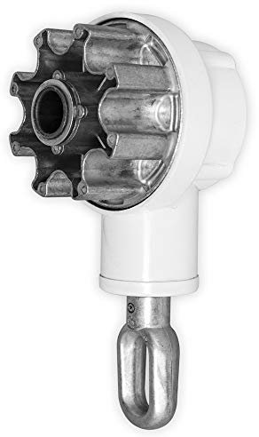 DIWARO.® | Kegelradgetriebe für Markisen | 7,8:1 | RAL 9010 | für 78mm Nutrohr | Markisengetriebe