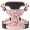 HEELE Hundegeschirr, No-Pull Hundegeschirr, Brustgeschirr für Große Hunde, Weich Atmungsaktiv Einstellbar Reflektierend Hundegeschirr Anti Zug mit Gepolstert Griff, Pink, XL